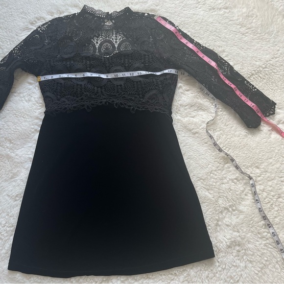 Entro Black Lace and Velvet Dress S - Picture 6 of 9